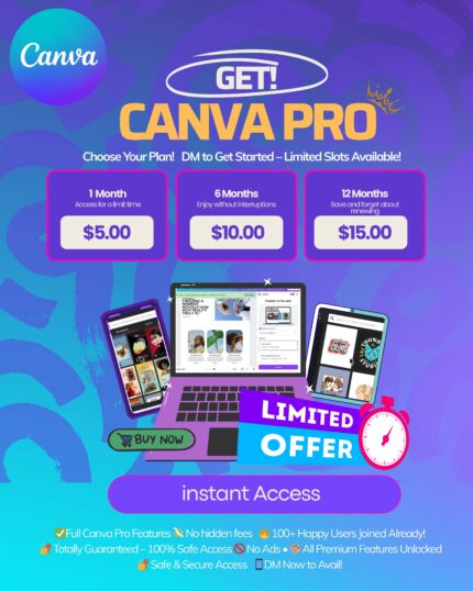 Exclusive Canva Pro Subscription – Limited Time